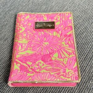 Lilly Pulitzer Pink & Lime Floral tablet Cover with Gold Trim 4:8